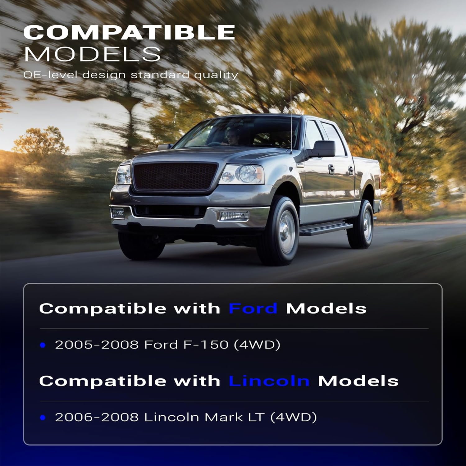 Zinc-Nickel Alloy Front Stabilizer Sway Bar End Link End Kit for 2005-2008 Ford F-150 4WD 2006-2008 Lincoln Mark LT 4WD K80338