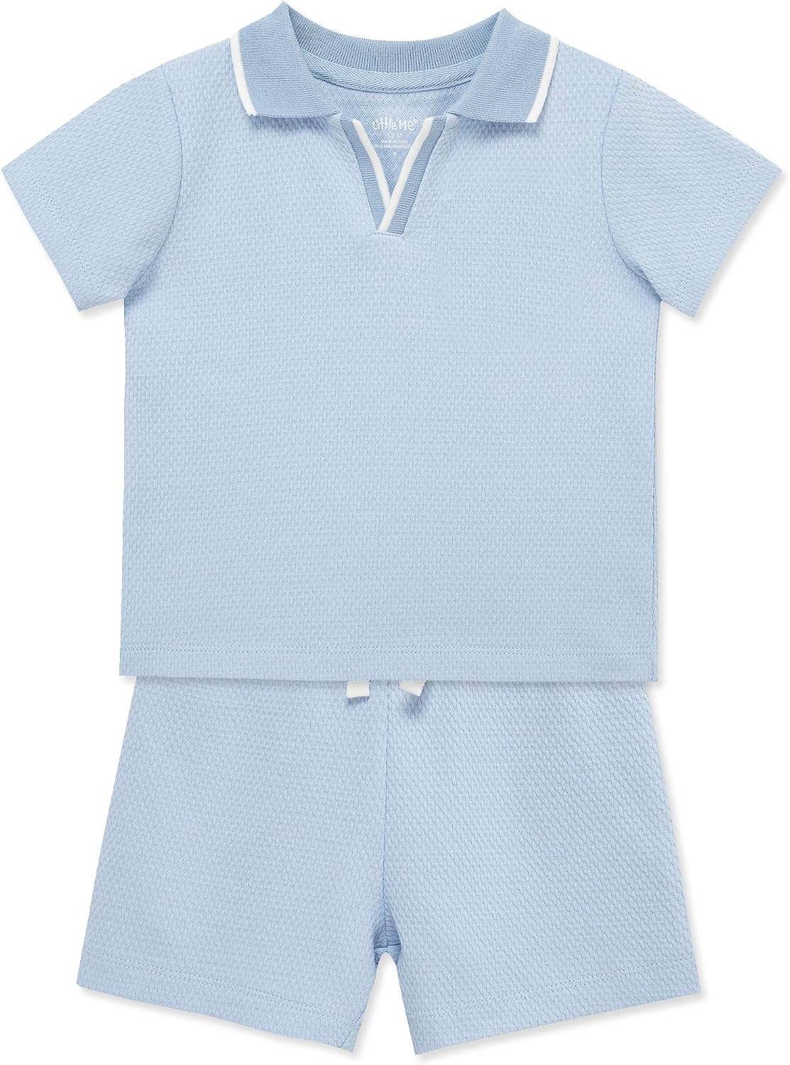 Little Me Clothes for Baby Boys Organic Cotton 2-Piece Short and Shirt Set, 12 Months - 4 Toddler