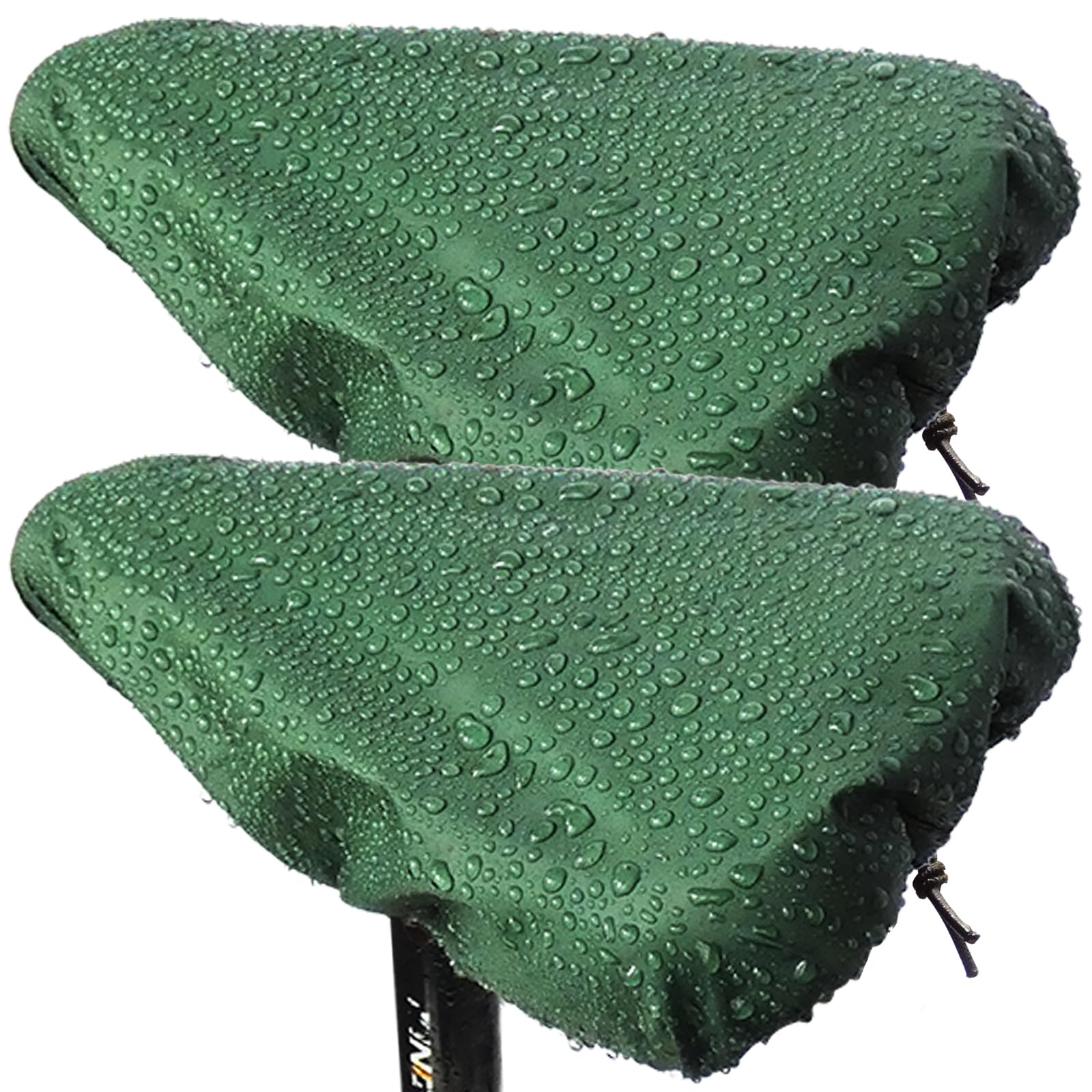 Waterproof Bicycle Seat Covers Dustproof Rainproof UV-Resistant and Windproof Easy to Install and Clean Reusable Suitable for Men’s and Women’s Mountain Bike and Narrow Seats(2pcs Green)