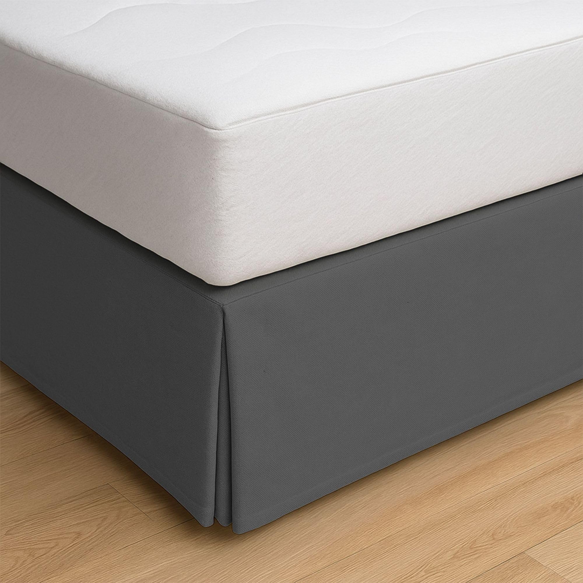 ECOMMERC3 Bettüberwurf für Betten mit 150 cm Breite, Bettgröße 150 x 190/200 cm, grau, Passform rutschfest und atmungsaktiv, 100% Made in Spain