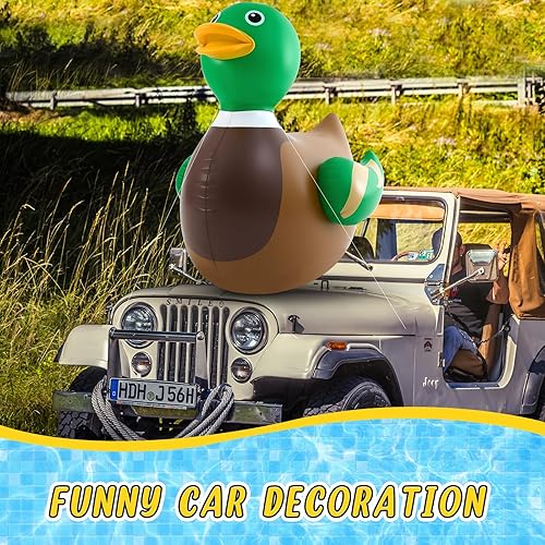 Miniatura 32 de Hungdao Paquete de 2 patos inflables gigantes de 4 pies, enorme pato de goma, pato, inflable, pato, piscina, piscina, decoración de fiesta