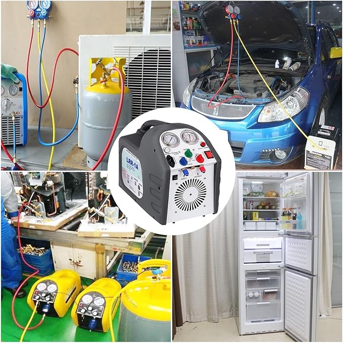 Máquina de Recuperación de Refrigerante HVAC Portátil con Conexión de Tubería 1/2 miniatura 4