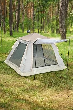 Tam Otomati k 4-6 Ki i li k Tenteli  Kamp  adiri 240x240x155 Cm krem