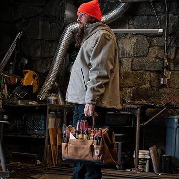 Carhartt Onsite Tool Bag, Durable Water-Resistant, Tool Storage Bag, Heavyweight, 16-Inch, Carhartt Brown