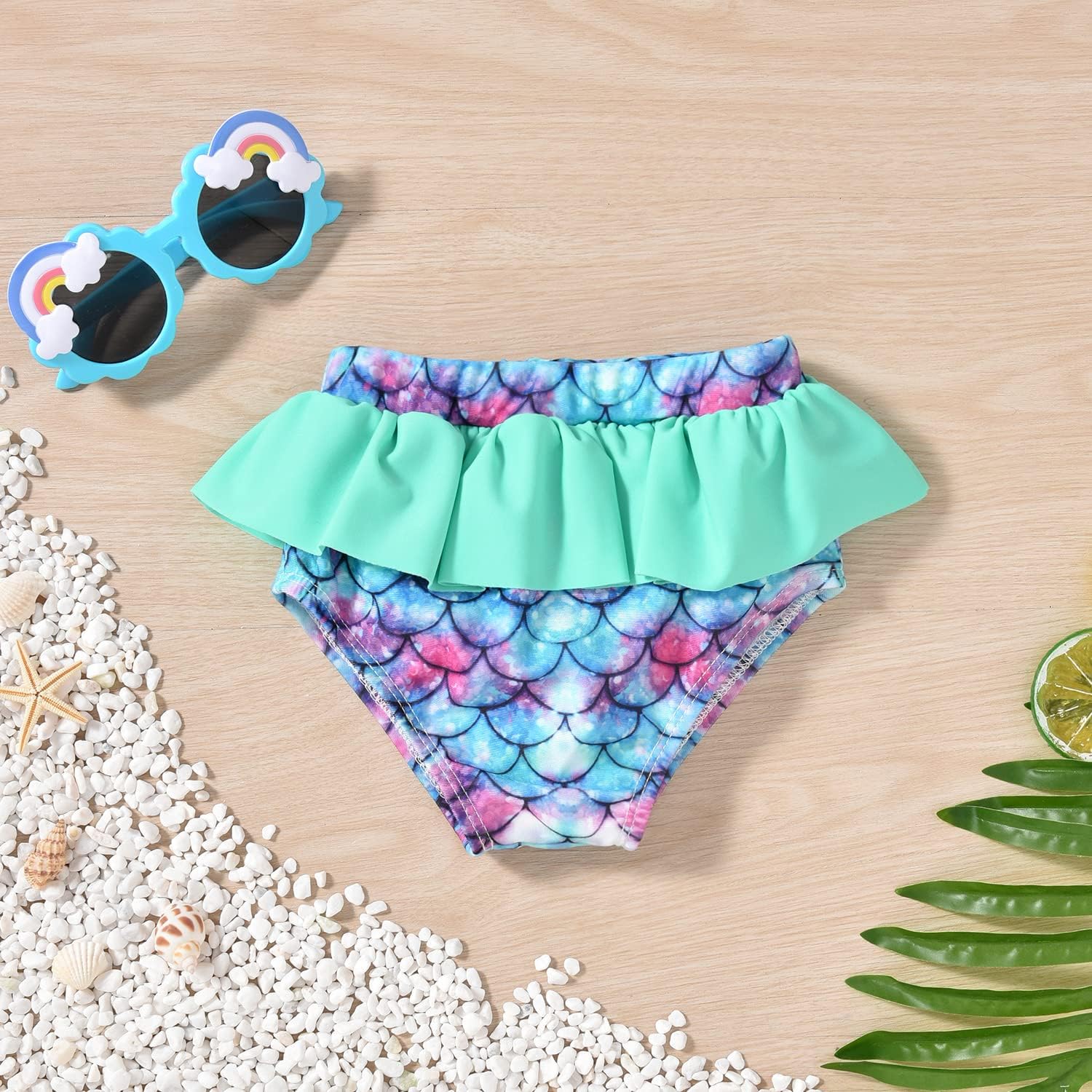 Aalizzwell Toddler Baby Girls 3 Piece Bikini Set Bathing Suit with Hat