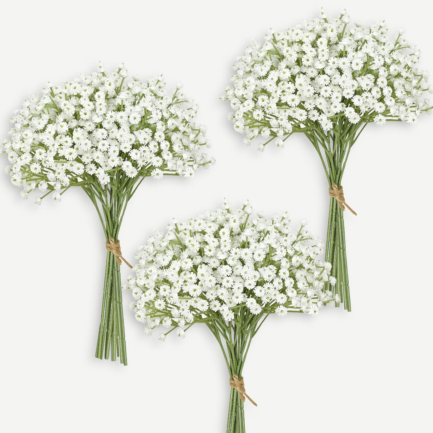 Waipfaru 36Pcs Babys Breath Artificial Flowers, 12.5 Inch Baby Breath Flowers Artificial Bulk, Real Touch White Fake Flowers, Faux Babies Breath Gypsophila for Wedding Home Decor Floral Arrangement