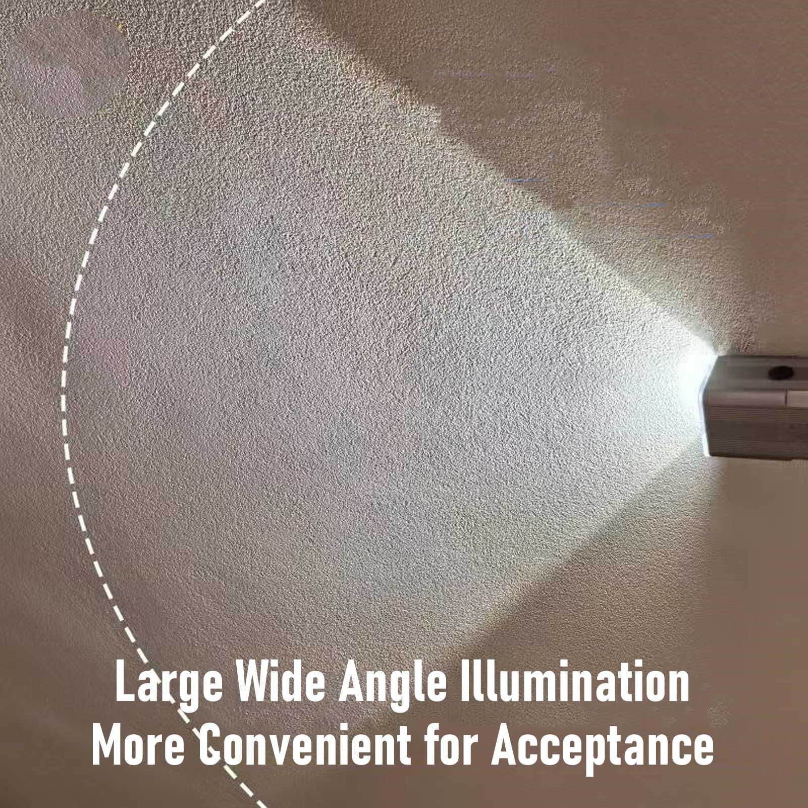 Fabater Luce a LED per Ispezione Pareti, 9W 650LM Ricaricabile USB Torcia a LED per Rilevamento Planarità Superficie Edile, Accettazione Levigatura Pareti