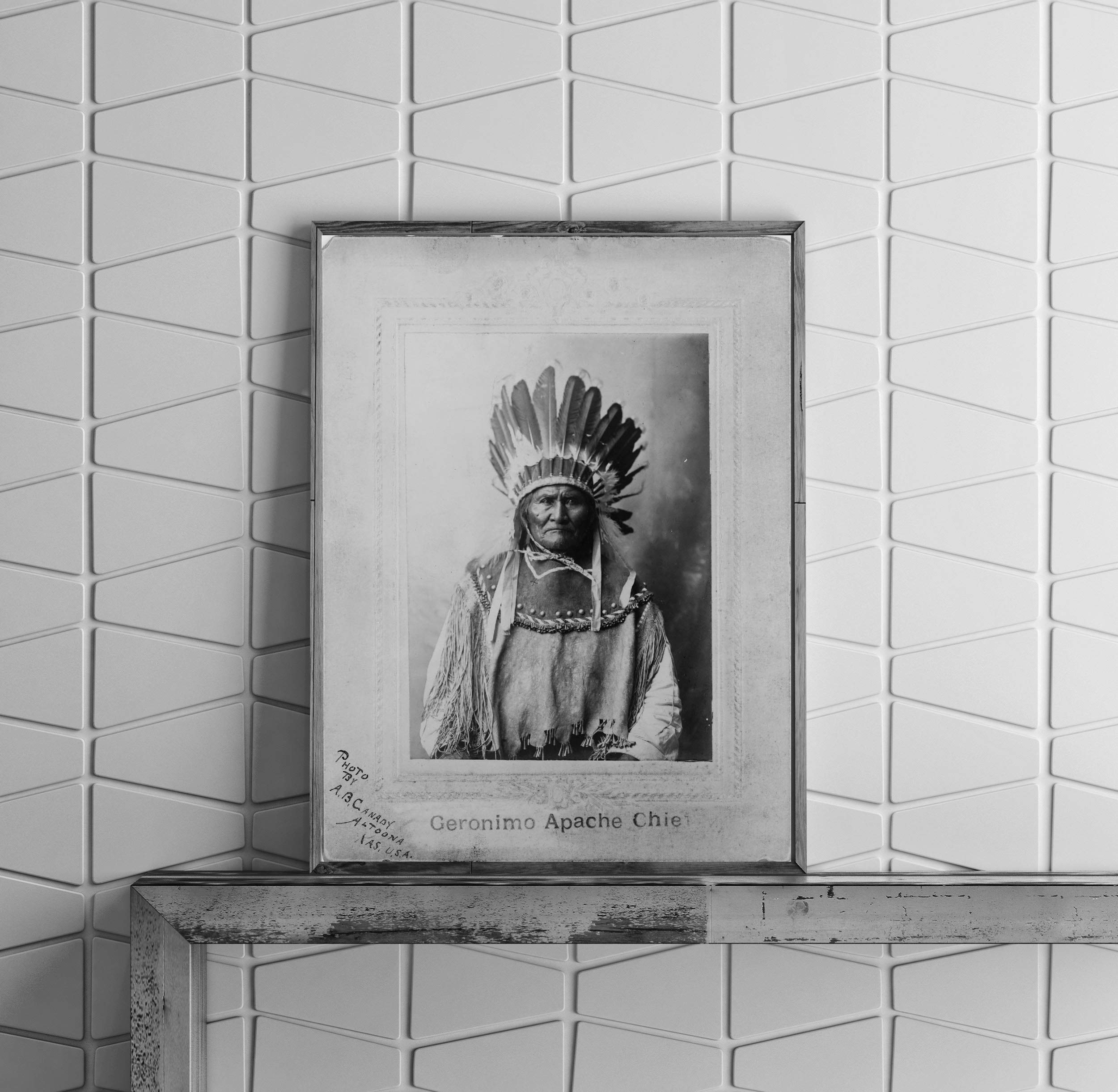 Buste chef INDIEN signé Niel ROSE AMERIQUE GERONIMO indian APACHE