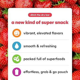Noka Superfood Fruit Smoothie Pouches, Healthy Snacks Variety Pack, Includes Strawberry Pineapple, Blueberry Beet, Blackberry Vanilla, 6 Count Each Flavor