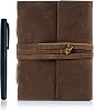 Leather Journal Lined Paper with luxury pen Handmade Leather JournalWriting Notebook DiaryBound Daily Notepad for Men & Women Medium, Writing pad for Artist, Sketch 7 X 5
