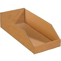 Vista 14 de Box USA BBINBIN29K Cajas de contenedores de tapa abierta, 2" x 9" x 4-1/2", kraft (paquete de 25)