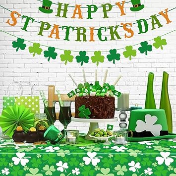 St. Patrick's Day Decorations Happy St Patricks Day Banner 54 X 108Inch