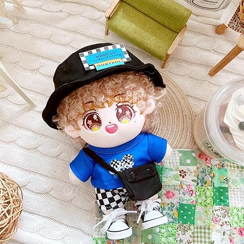 Miniatura 3 de CALEMBOU Juego de ropa de muñeca de felpa, linda ropa de muñeca Kpop para muñecas suaves de 7.9 in8 pulgadas, animales de peluche (C-5 piezas)