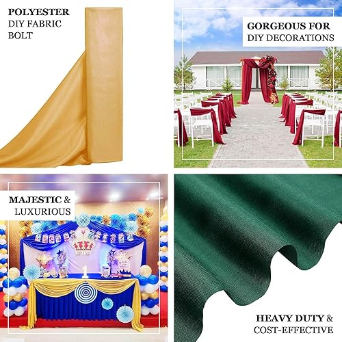 Miniatura 2 de Efavormart - Perno de tela para banquetes de boda, de poliéster, 54 pulgadas x 10 yardas, para decoración de fiestas, eventos, artes y manualidades