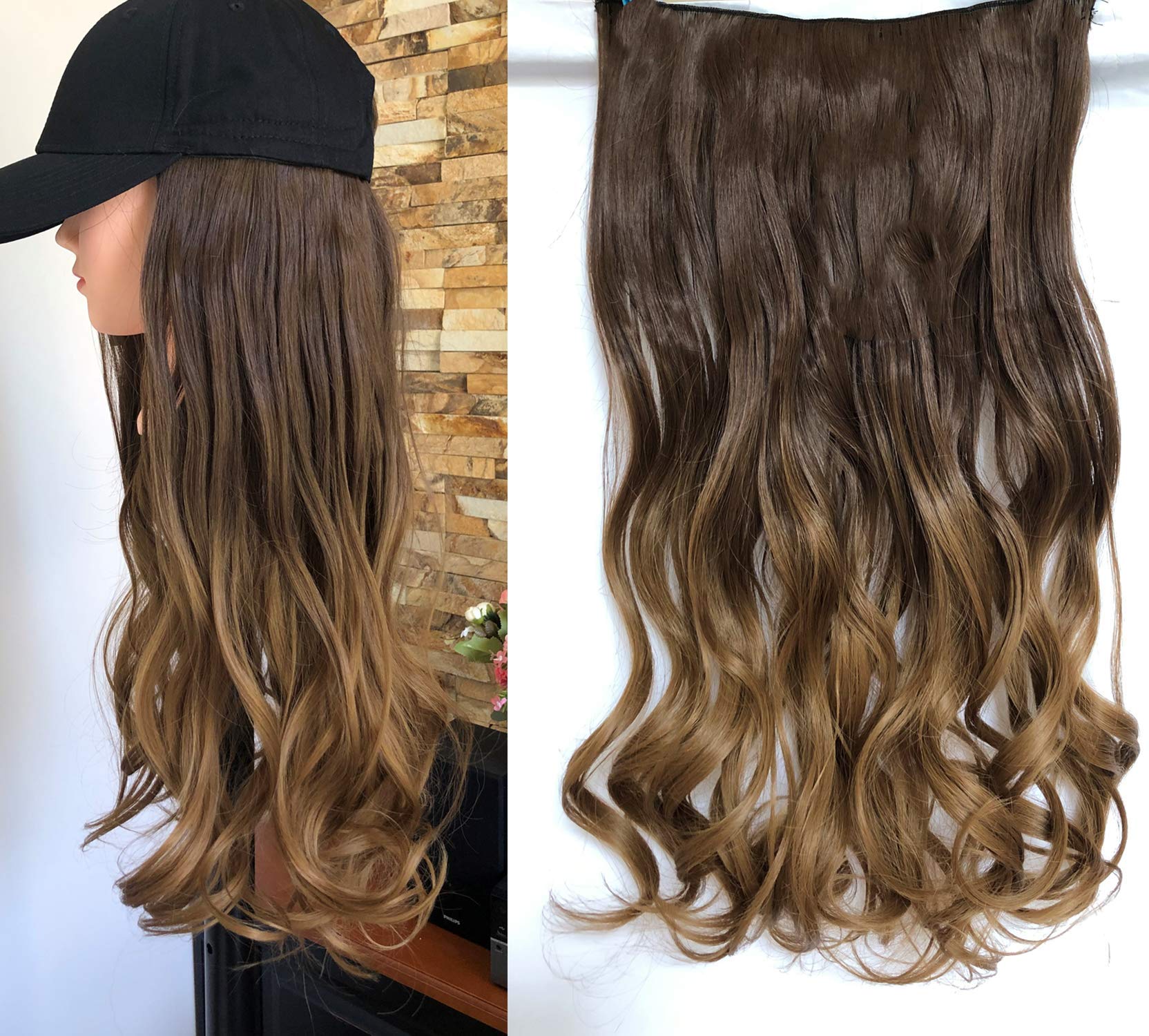 25 Inches One Piece Half Head Long Clip In Ombre Wavy Curly Hair Extensions Two Tones 1 Grams 25 Inches Chocolate Buy Online In Bahrain At Bahrain Desertcart Com Productid
