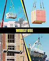 Vista 4 de 4 piezas de eslinga de elevación con ojo torcido y resistencia UV, Lucky Straps, 10' x 2' eslingas de elevación para montacargas, 15000 libras