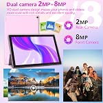 10 inch Android 15 Tablet, 8GB RAM 32GB ROM Powerful Quad-core CPU, 1280*800 Resolution Screen Tablet PC, 8MP Camera, 6000mAh Battery Computer, 2 in 1 Tablets with Keyboard, Case, Mouse, Stylus Laptop