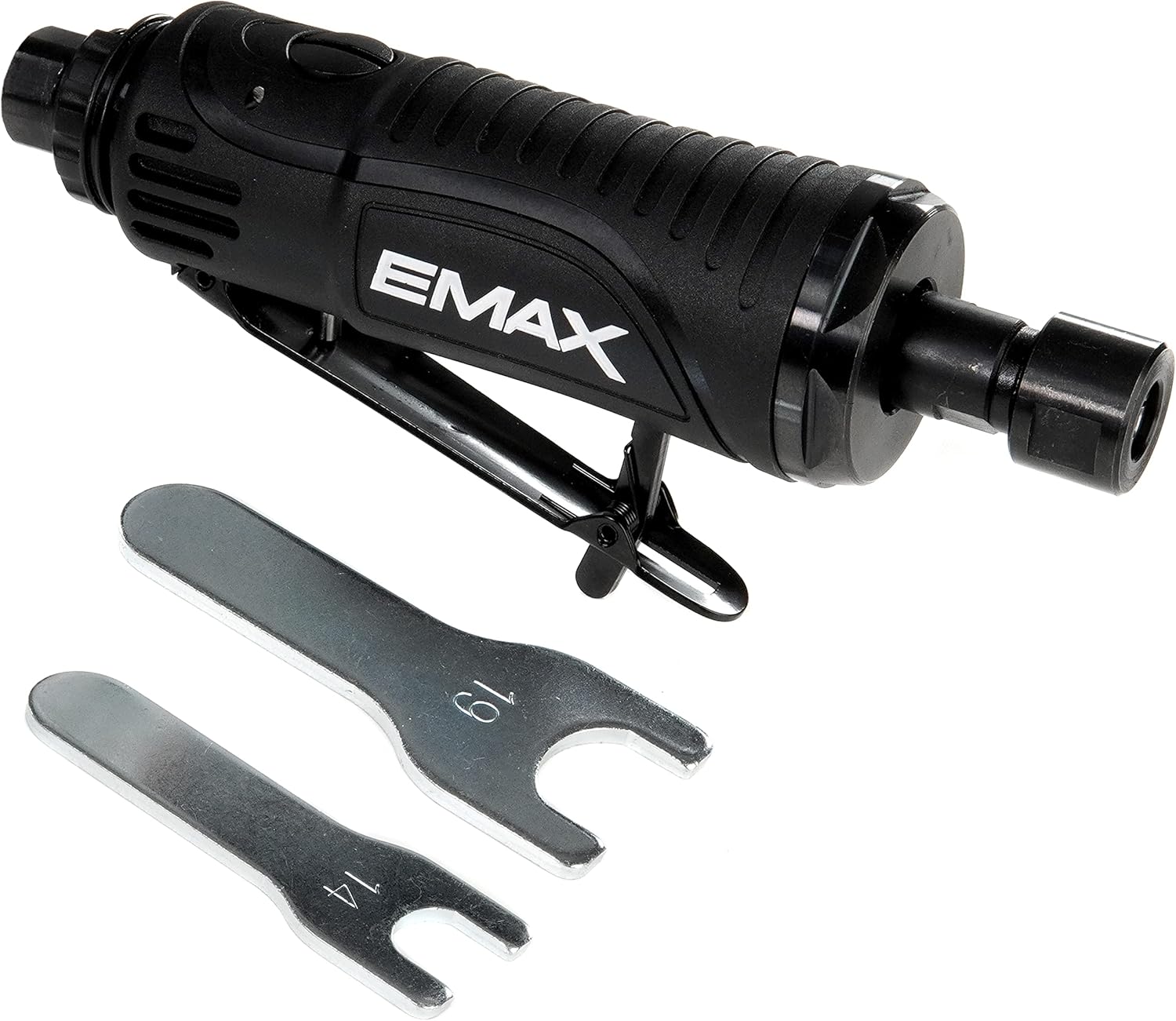 EMAX Straight Shaft Air Die Grinder - 1/4" Professional Pneumatic Mechanics Tool with Lock Off Trigger & 22,000 Max RPM - EATDG02S1P