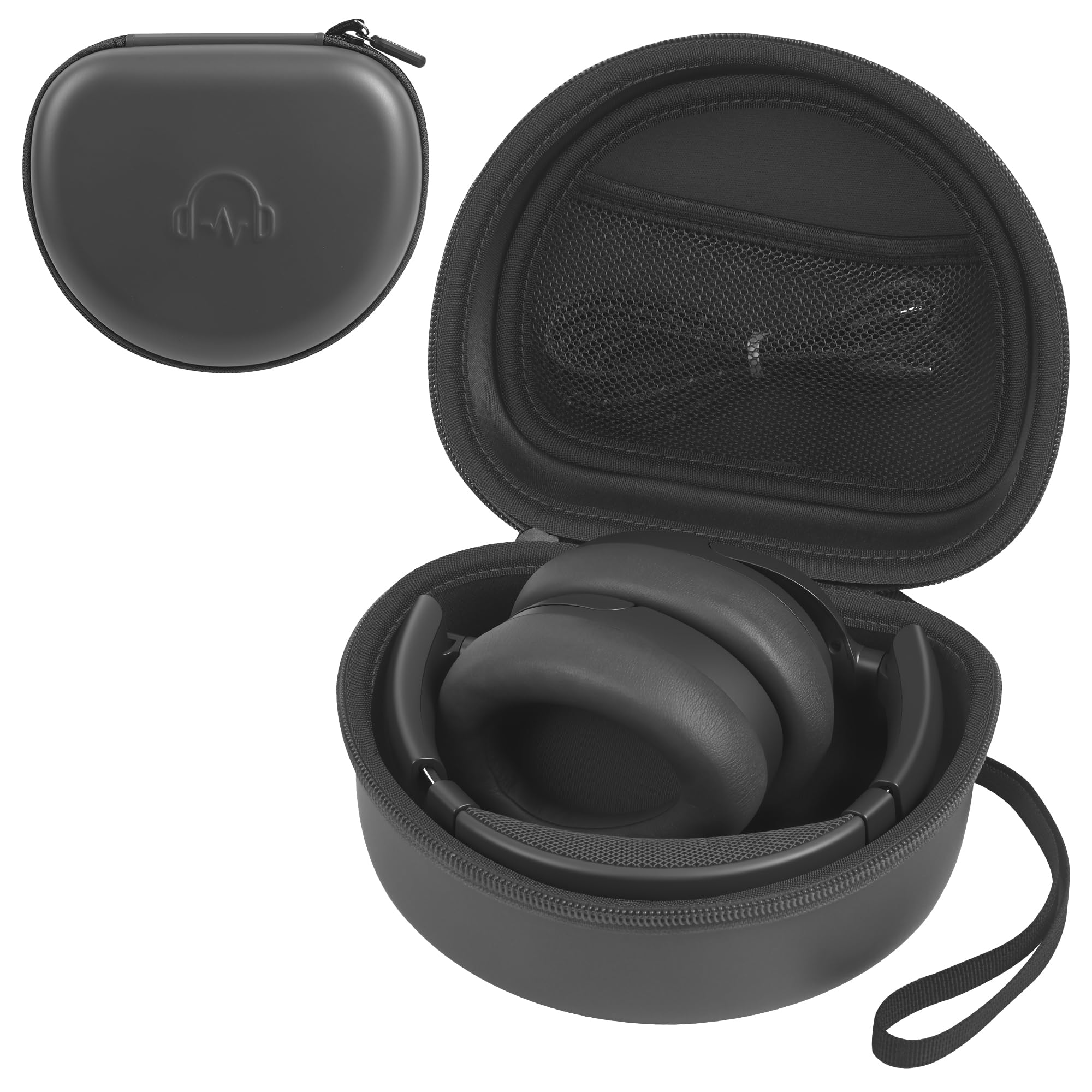 Funda para auriculares compatible con auriculares inalámbricos JLab JBuds Lux ANC, Raycon The Everyday Wireless Bluetooth sobre la oreja (negro)