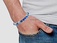 Vista 485 de Amazing Gemstone Pulsera de cristal para mujeres y hombres, pulsera de cristal curativo de protección, pulsera elástica con cuentas de piedras