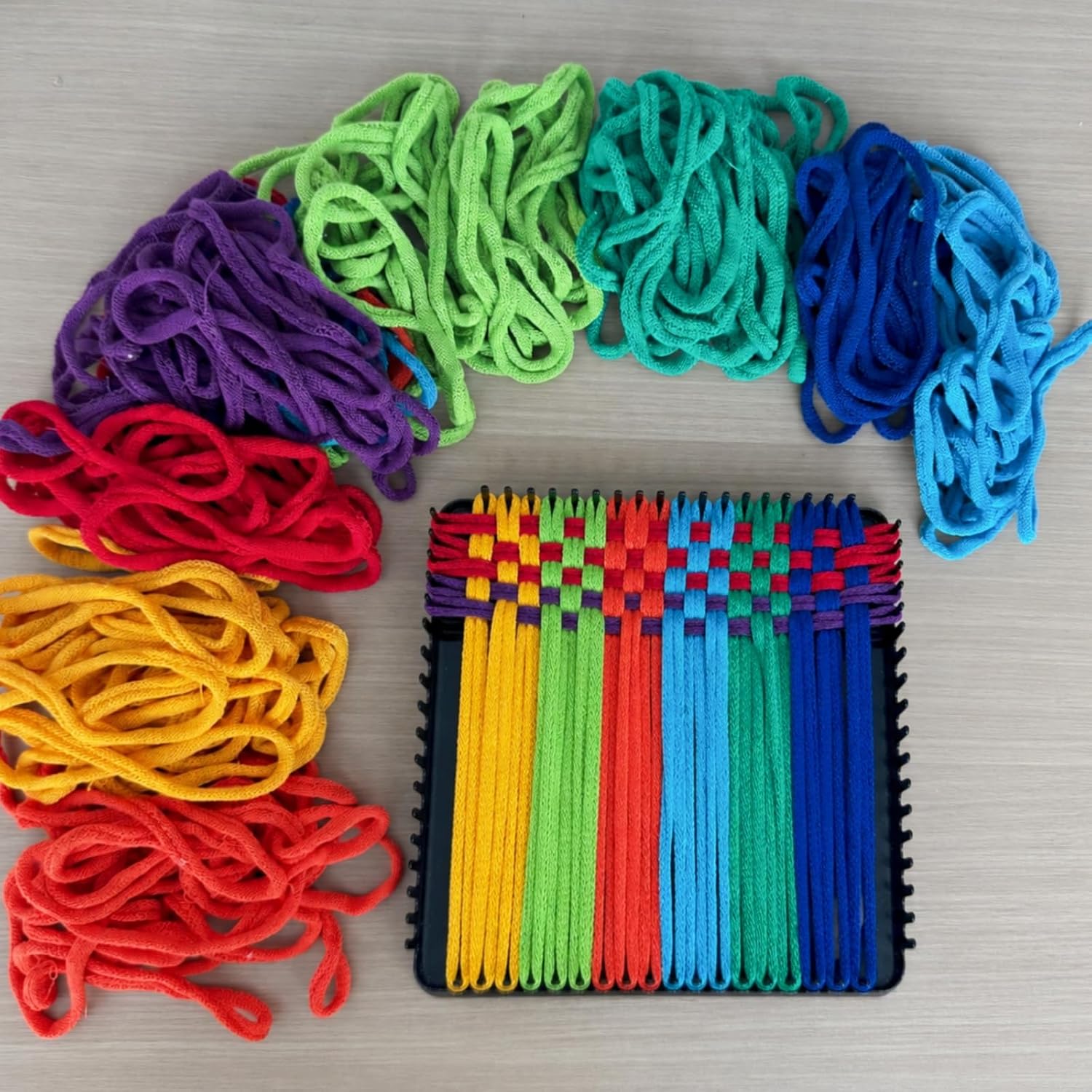 daheypong Cotton Weaving Loops Refill, Multi-Color Set, Fits 7-Inch Traditional Potholder Loom, Soft Stretch Craft Material for Weaving Projects，Weave 6 Potholders