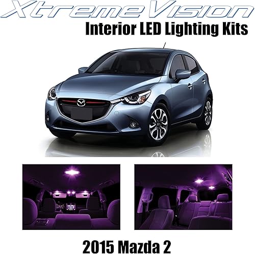 Vista 10 de xtremevision Mazda 2 2015 + (5 piezas) Premium LED Interior Kit Paquete + Herramienta de instalación, Azul