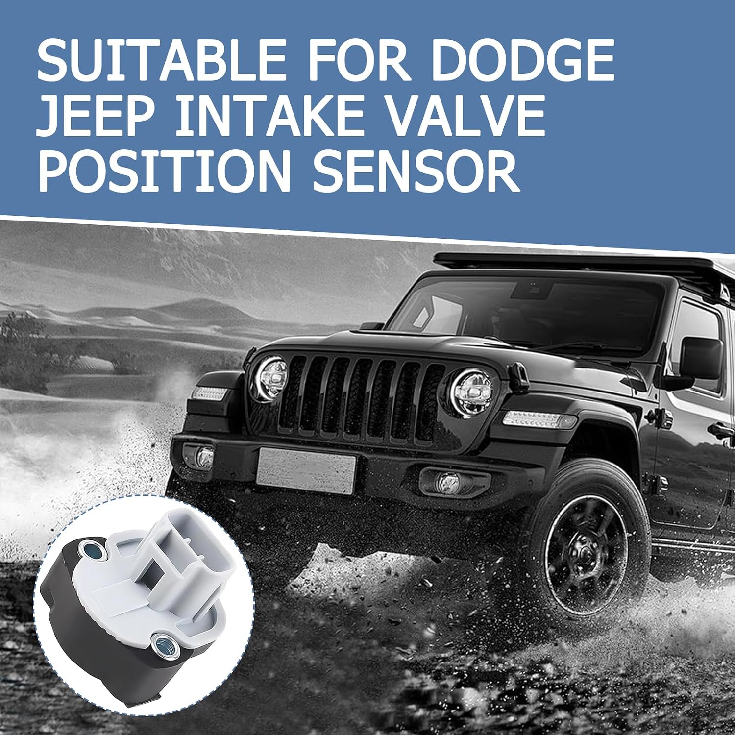 Throttle Position Sensor, 4882219 5017479AA 4882219AB Responsive Sensor with Screws, 3 Pin Engine TPS Accessories, Compatible with Dodge Grand Cherokee (Black)