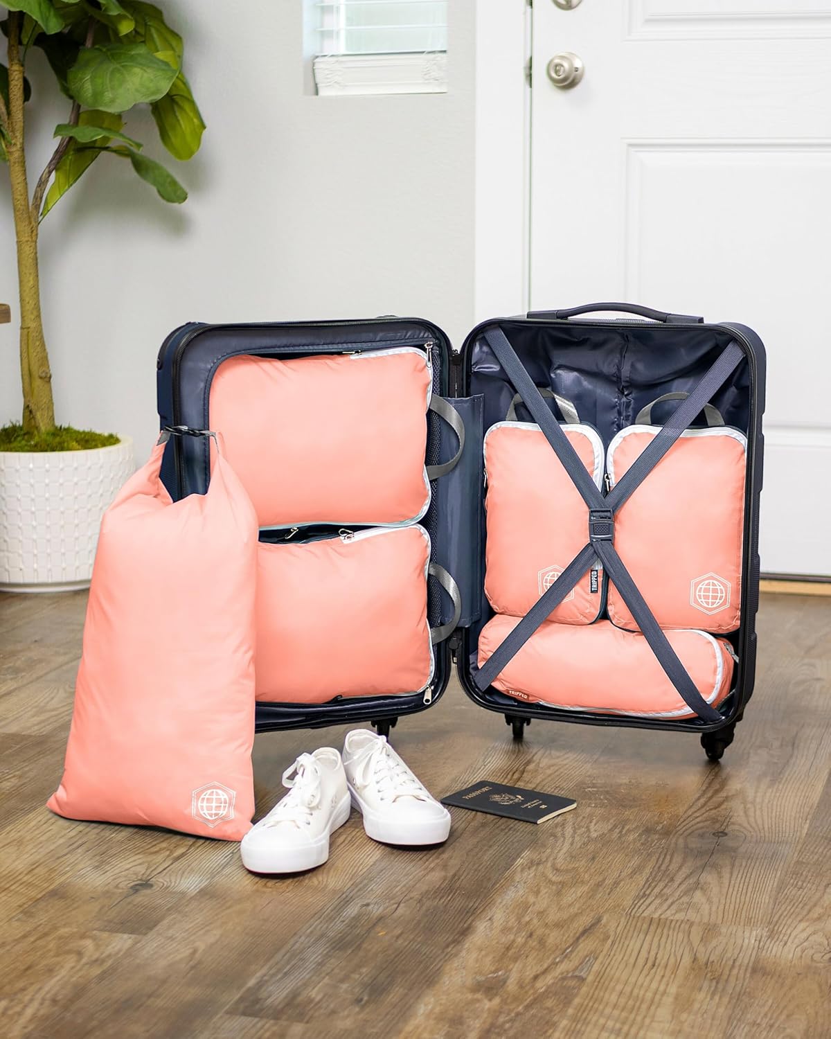 Compression Packing Cubes Set for Travel - Lightweight, Durable Clothes Organizer for Carry-On Luggage and Suitcases by TRIPPED Travel Gear - Image 2