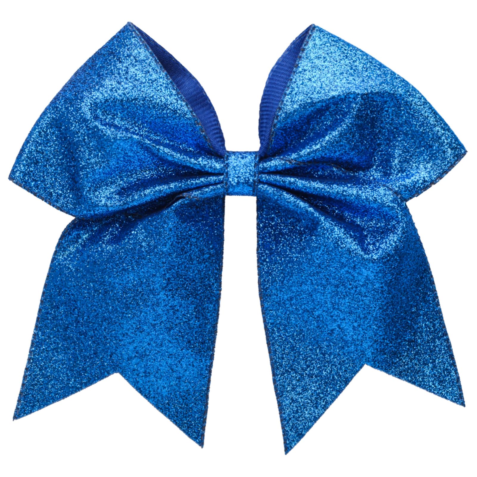 KISZU Hair Clips, Large Big 7inch Sequin Glitter Cheer Bow Clips for Women and Girls, Jumbo Giant Bow Clips Ponytail Holder Big Hair Clips Costume