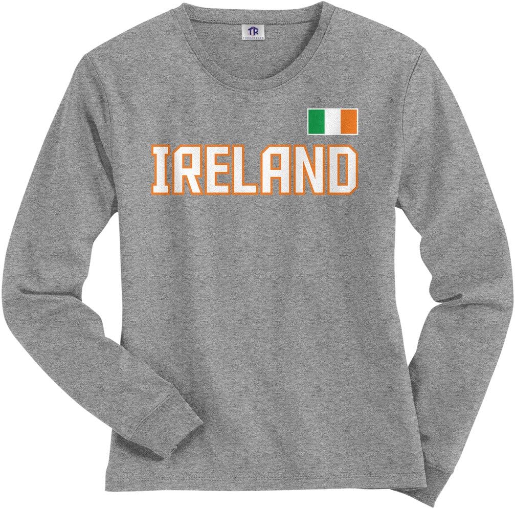 Threadrock Women's Ireland National Pride Long Sleeve T-Shirt
