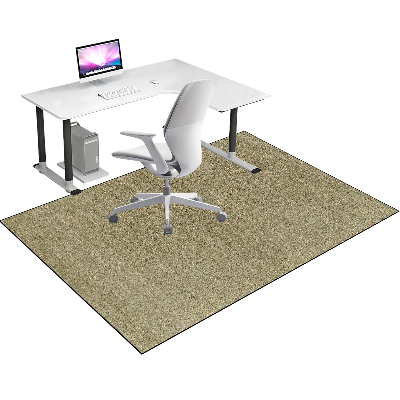 Heavy Duty Office Gaming Chair Mats for Carpeted and Hardwood 140 x 160 cm Floor Carpet Protector Chair Mat for Home & Office Floor Mat for Office Chair Anti-skidding Desk Chair Mat for Rolling Chair