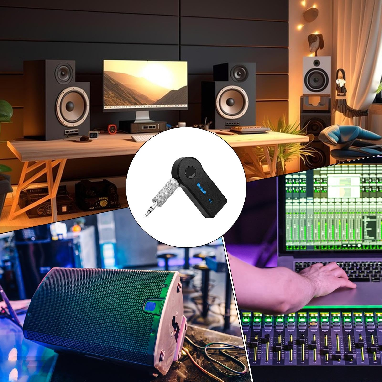 5.3 Sender Empfänger Modul | 3.5mm Audio Empfänger,Multifunktionales Audiomodul für Verstärker und Lautsprecher mit Kabeleingang