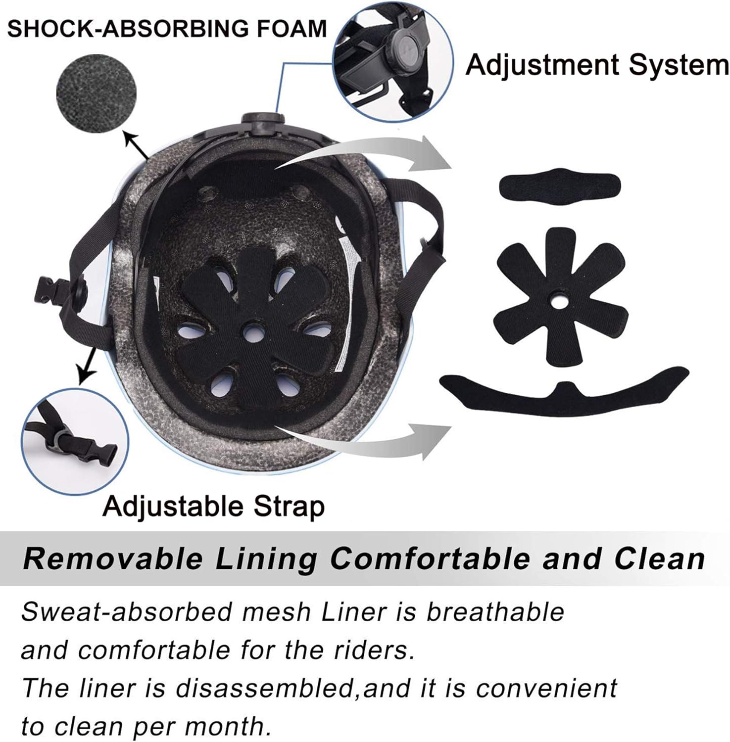 XJD Kids Bike Helmet Toddler Helmet Adjustable and Multi-Sport Cycling Skating Scooter Helmet for Boys Girls from Toddler to Youth 2 Sizes : Sports & Outdoors