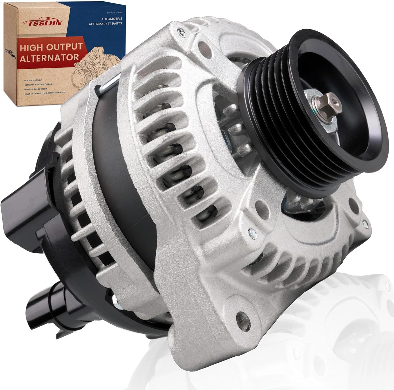 High Output Alternator for-Honda Odyssey 2002 2003 2004, Pilot 2003 2004, for-Acura MDX 2001 2002 V6 3.5L, 130Amp 12V CW 6-Groove Pulley, OE Replacement# 31100-PGK-A01 13918N