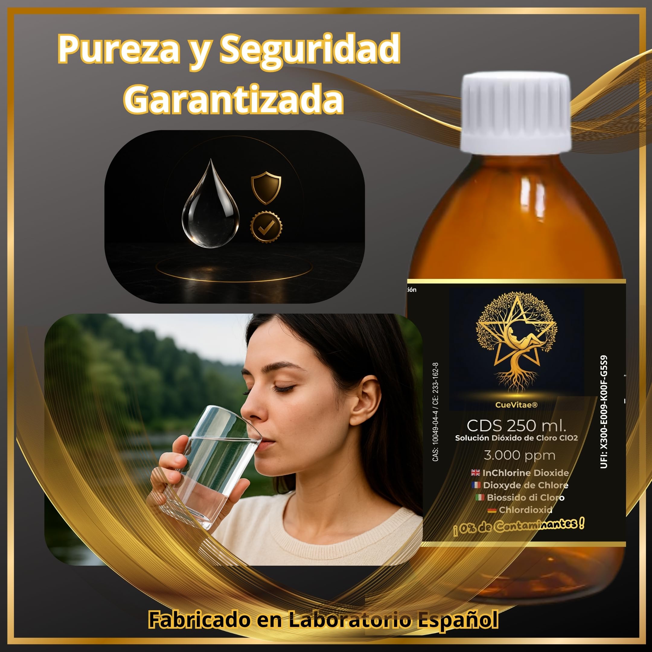 CDS 0,3% | Pack 2X250 ml | Solución Acuosa | Vidrio Ámbar