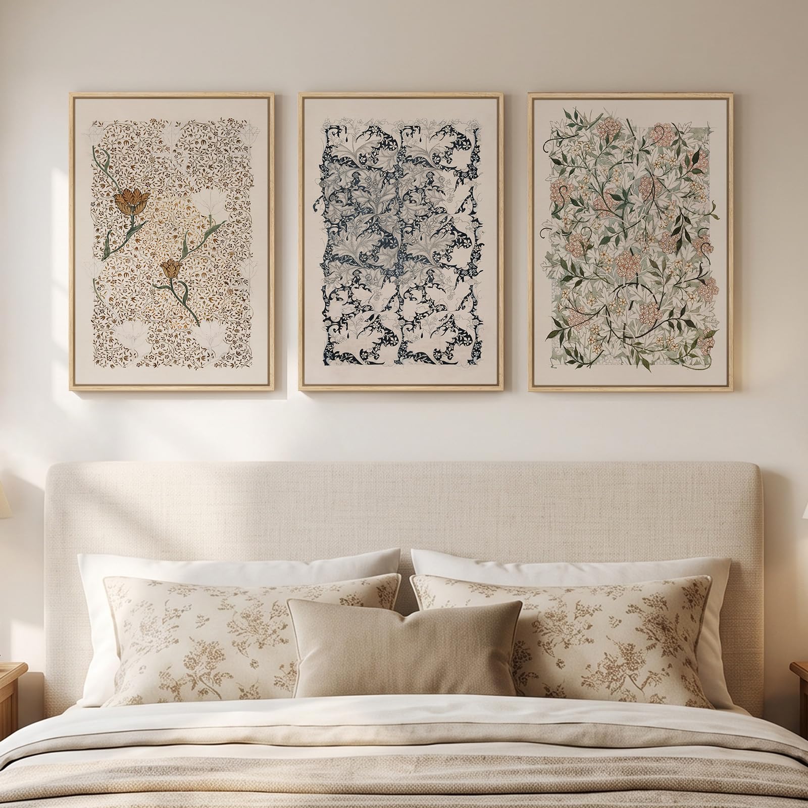 Amazon.com: Framed Vintage William Morris Boho Canvas Wall Art for