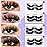 IFSOWDRA Mink Lashes Strip D Curl Volume 20/25mm Long Dramatic Lashes 3D Mink Cat Eye Eyelashes Pack, Wispy False Eyelashes Natural Look (4 Styles)
