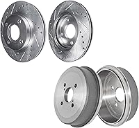 Vista 14 de Detroit Axle - Rotores de freno delantero de 5 lengüetas 4WD para Ford F-150 1997-2003 1998-2003 Rotores de freno de disco Lobo 1999 2000 2001 2002