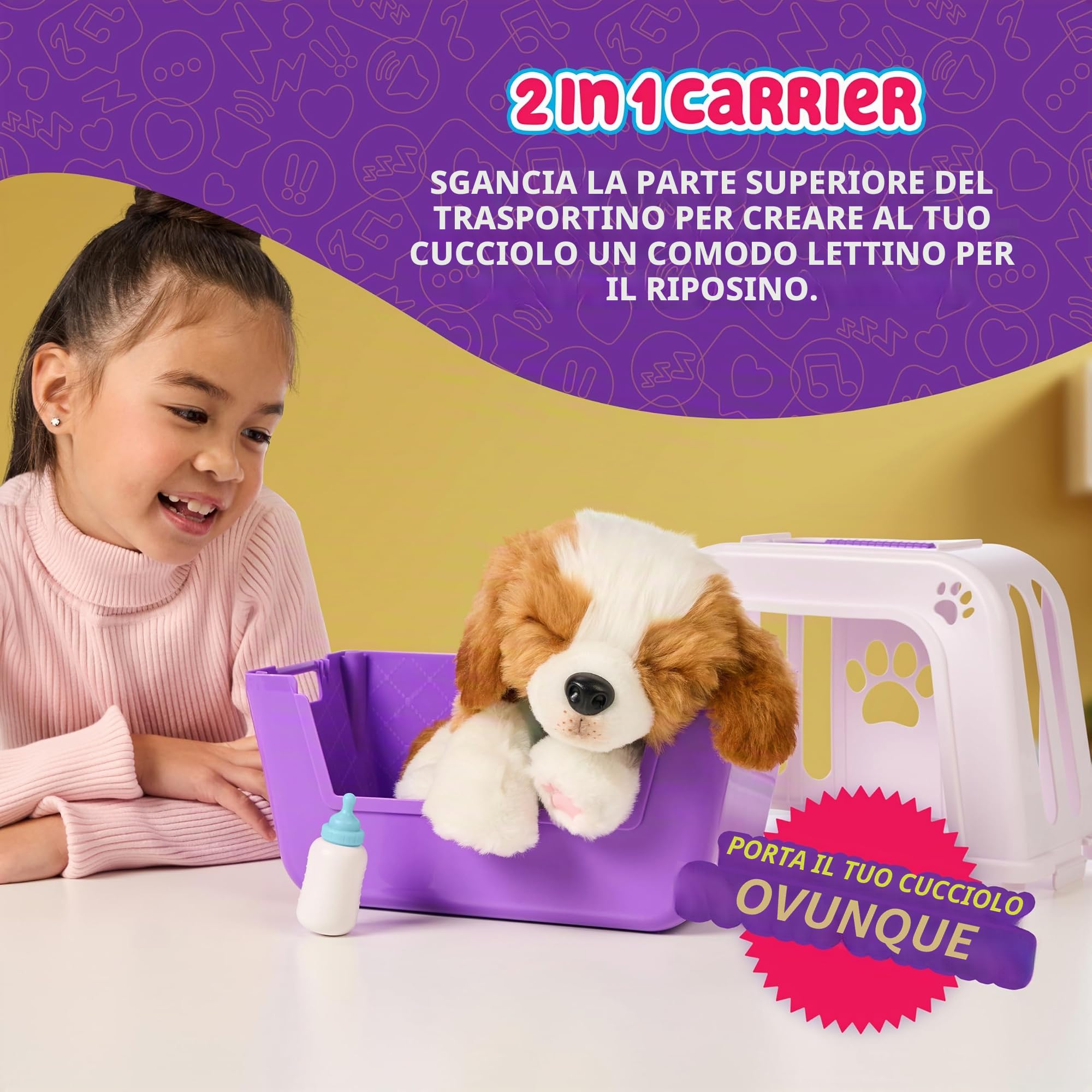 Mon Chiot Beagle - MOOSE TOYS - REALLY REAL - LITTLE LIVE PETS - Chiot interactif avec sons et réactions | Cane interattivo, 60+ suoni, letto 2 in 1, cucciolo realistico, giocattoli per cani per bambini dai 5 anni in su
