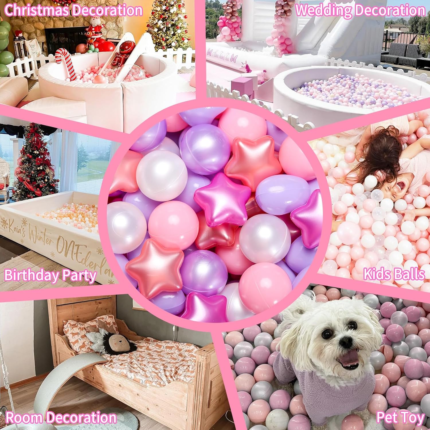 GOGOSO 200pcs Shape Ball Pit Balls