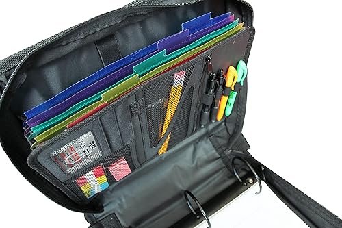 Miniatura 3 de Gearilla Carpeta grande de 3 anillos con cremallera, 3 pulgadas, opacada, carpeta de juntas tóricas con funda para tablet y laptop, se adapta a