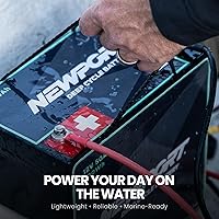 Vista 5 de Batería marina de ciclo profundo Newport de 12V50Ah, resistente y sellada AGM, ligera, compatible con motor de arrastre