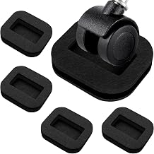 5 Pack Felt Chair Leg Floor Protectors for Hardwood Furniture,Black | Office Caster Pads, Prevent Scratches and Sliding, Reduce Noise,Furniture Stoppers for Chairs Tables