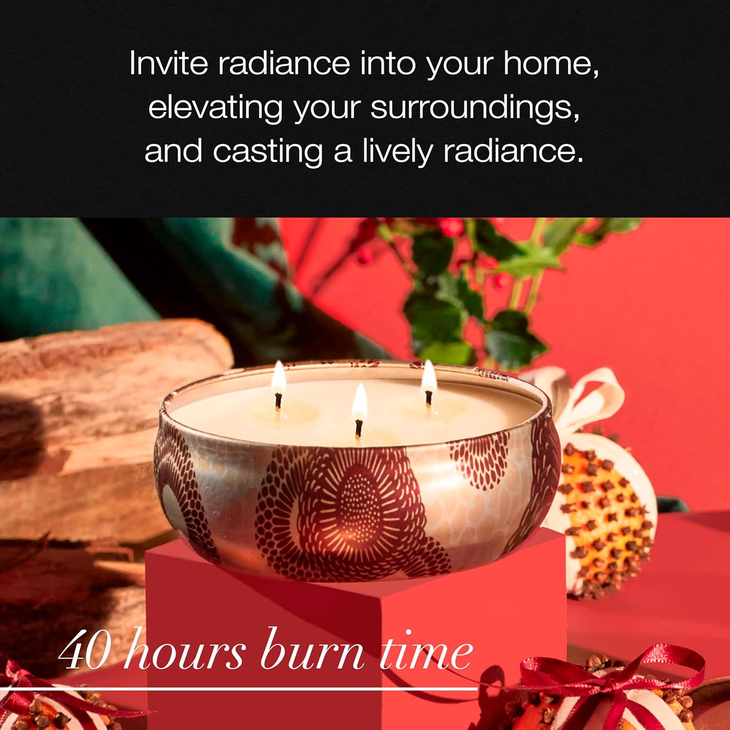 Voluspa Gilt Pomander Hinoki, 3 Wick Tin Candle, 12 Ounces, 40 Hour Burn Time, Coconut Wax for Clean Burning, Handcrafted in The USA - Image 5