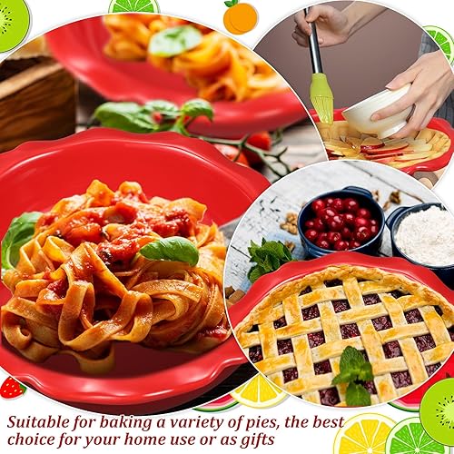 Miniatura 7 de Ziliny 10 mini moldes para tartas de 6.5 pulgadas, platos individuales de cerámica de 12 onzas, moldes pequeños para tartas, moldes de pollo para