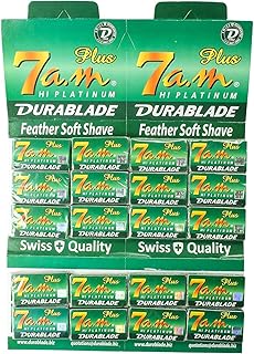 Durablade 7am Plus Hi Platinum Double Edge Razor Blades (100 Blades)