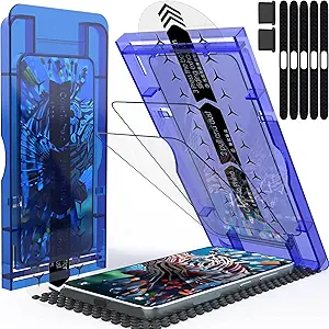 3 Pack for Samsung Galaxy s22 screen protector Tempered Glass,HD with easy-to-install frame Case Friendly Anti Scratch Bubble Free