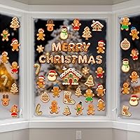 Vista 10 de 40 piezas de calcomanías adhesivas para ventanas de Navidad, calcomanías de caramelo de Navidad, calcomanías de piso de caramelo coloridas