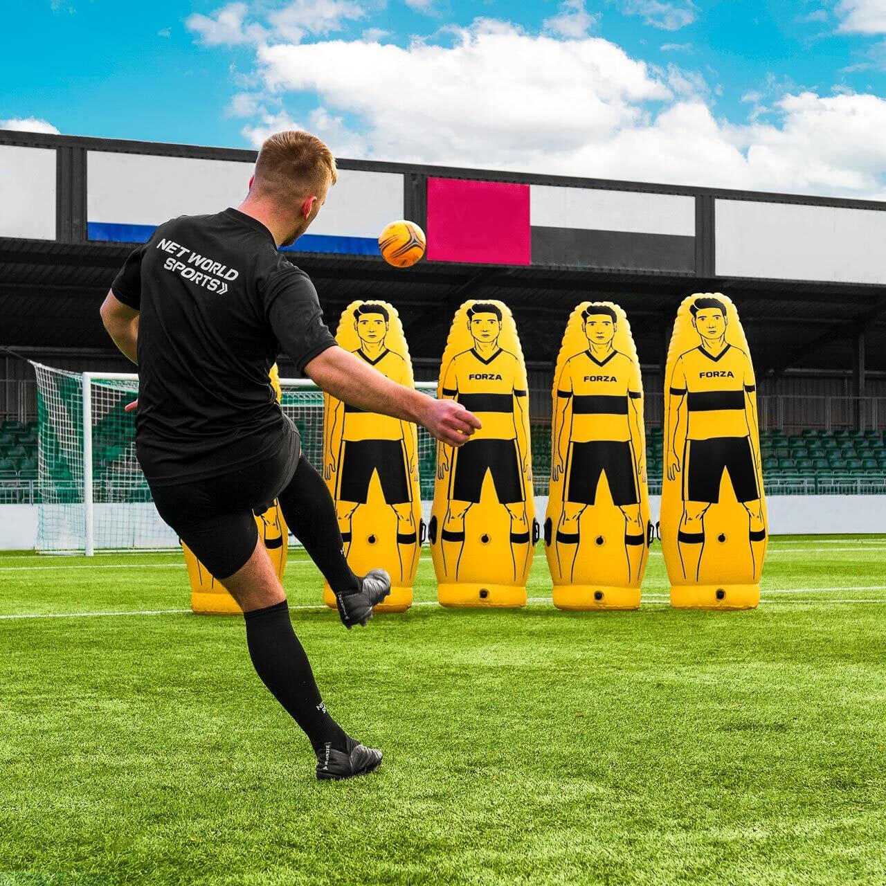 FORZA Pro Mannequins de Football Gonflables – Air Mannequins pour l'Entraînement Coup Franc Foot | Pompe Disponible en Option | Mannequins de Coup Franc Foot