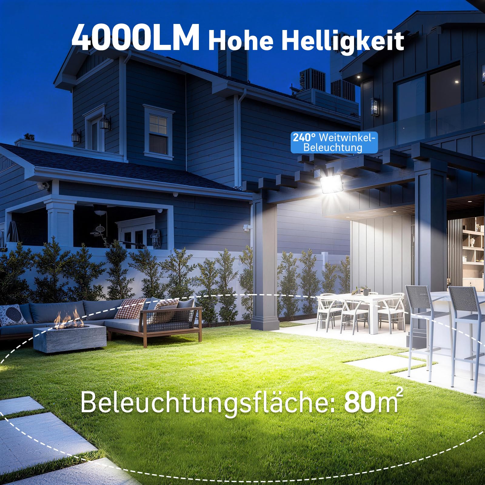 800W Solarlampen für Außen mit Bewegungsmelder, 4000LM Solar Strahler Außen mit Fernbedienung, Solarpanel 35 * 40 cm, IP65, 3 Modi 6500K Led Strahler mit Bewegungsmelder für Garten, Terrasse